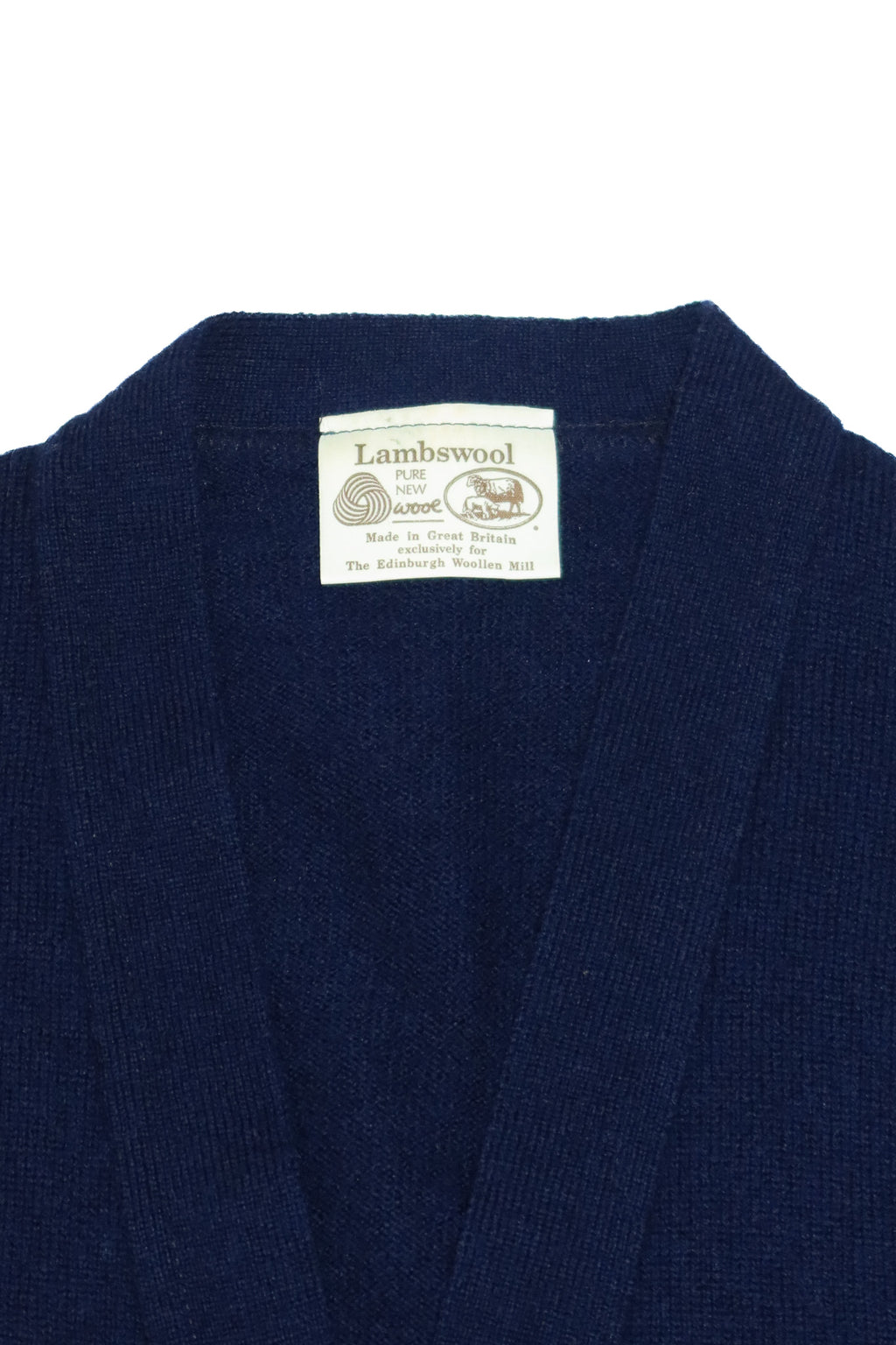 1980's edinburgh woollen mill lambswool cardigan navy.