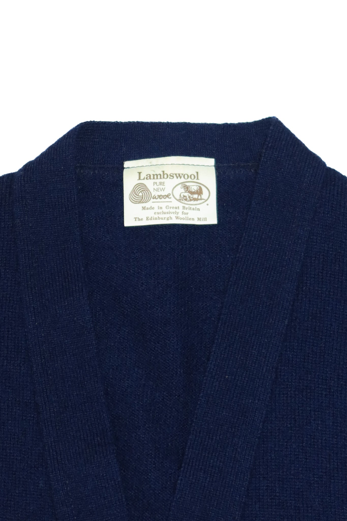 1980's edinburgh woollen mill lambswool cardigan navy.