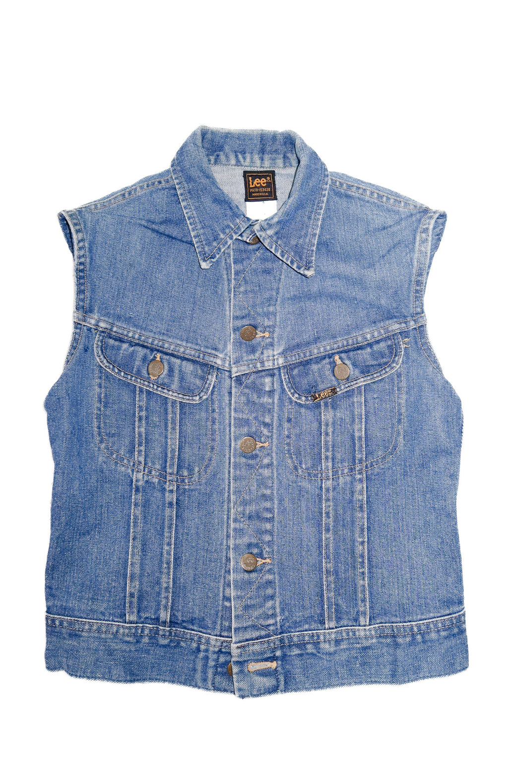 1970’s vintage lee denim vest blue.