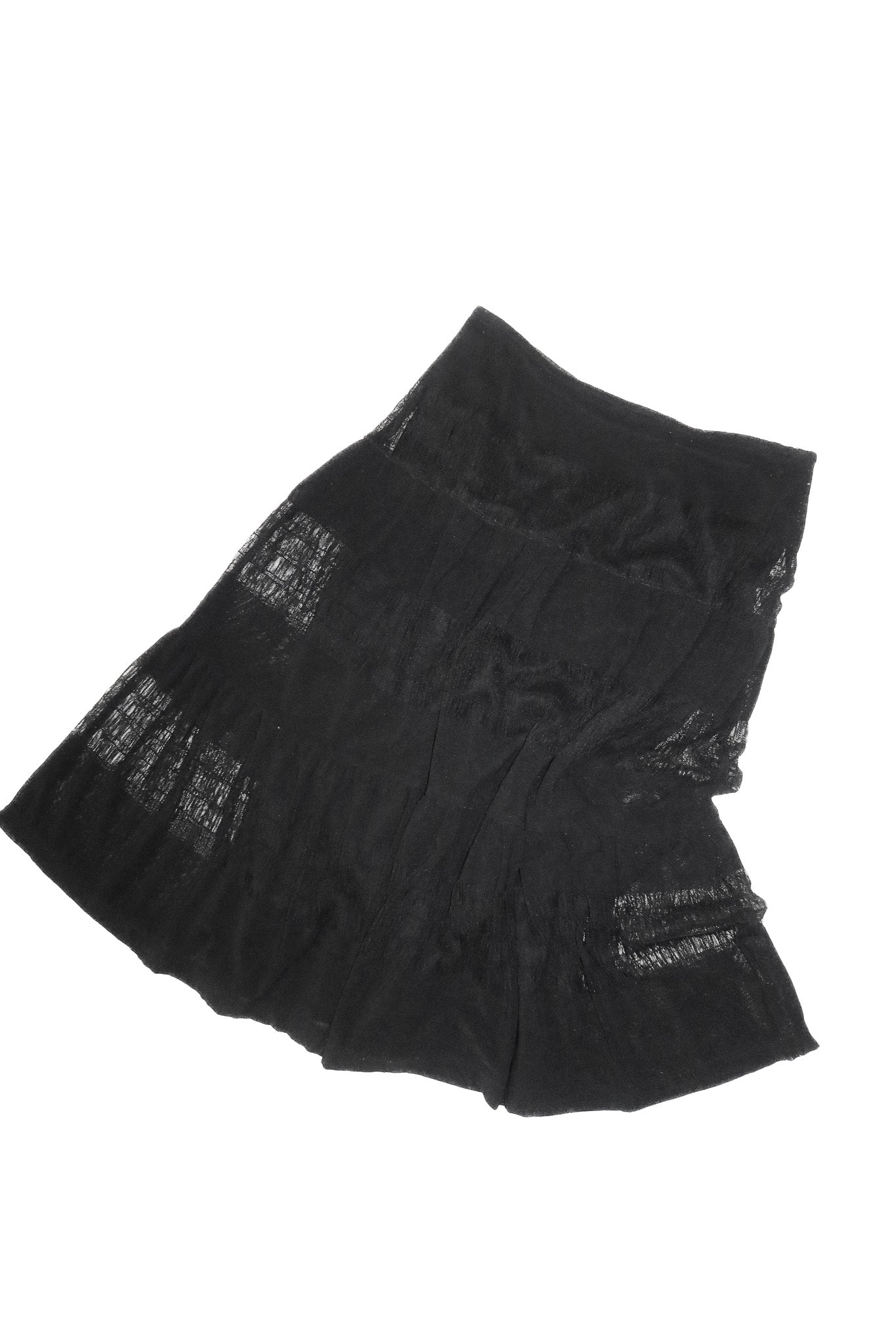 1990’s unsigned sheer mesh midi skirt black.