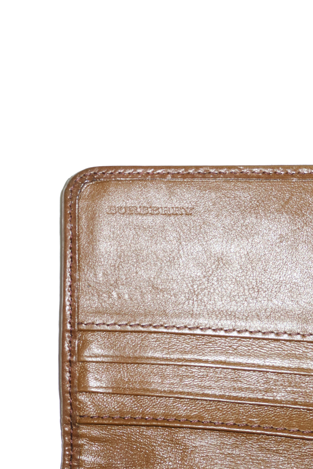 2000’s burberry leighton continental wallet check brown.