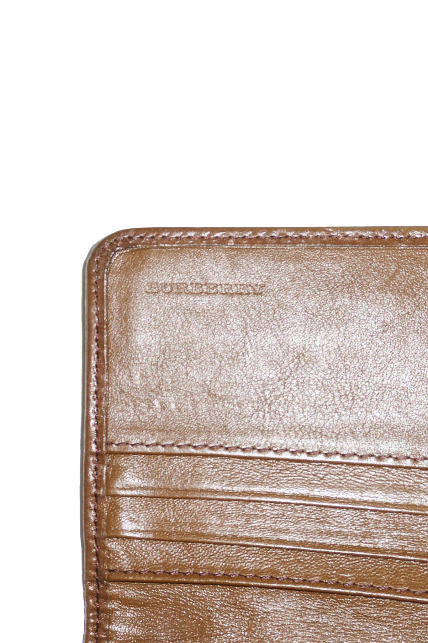 2000’s burberry leighton continental wallet check brown.