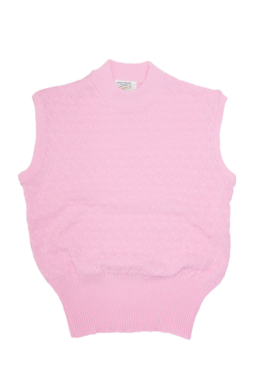 1970's rotson crimplene sleeveless top pink.