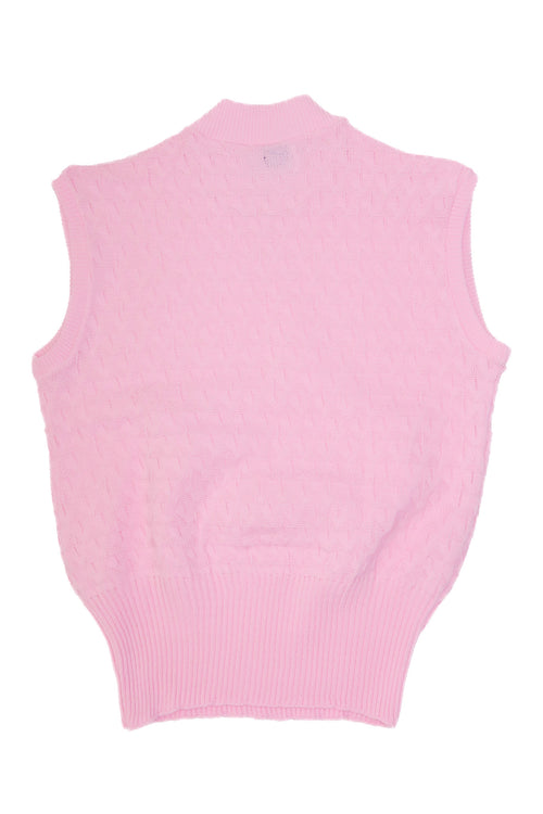1970's rotson crimplene sleeveless top pink.