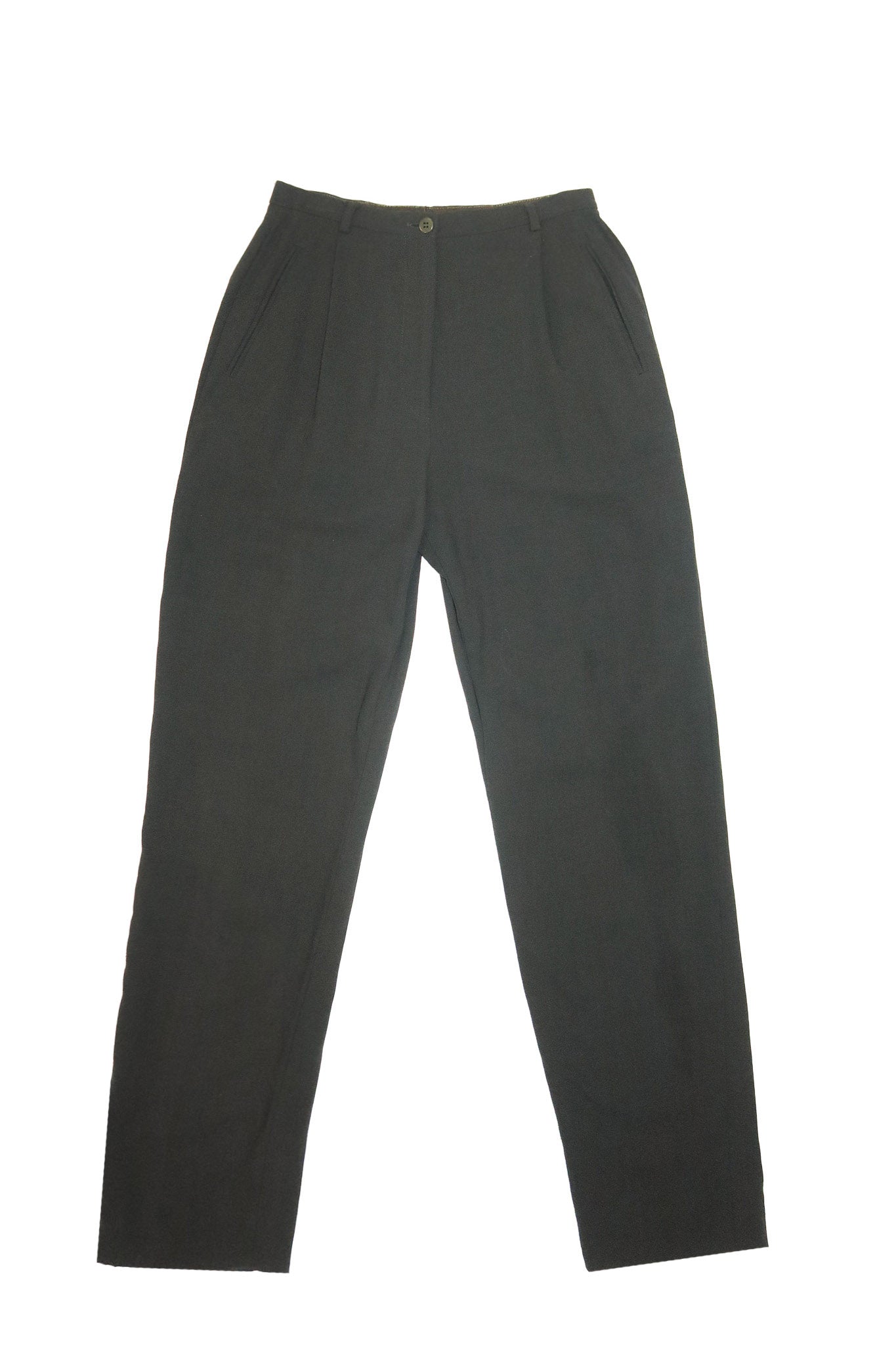 1990’s giorgio armani pure wool trousers dark olive.