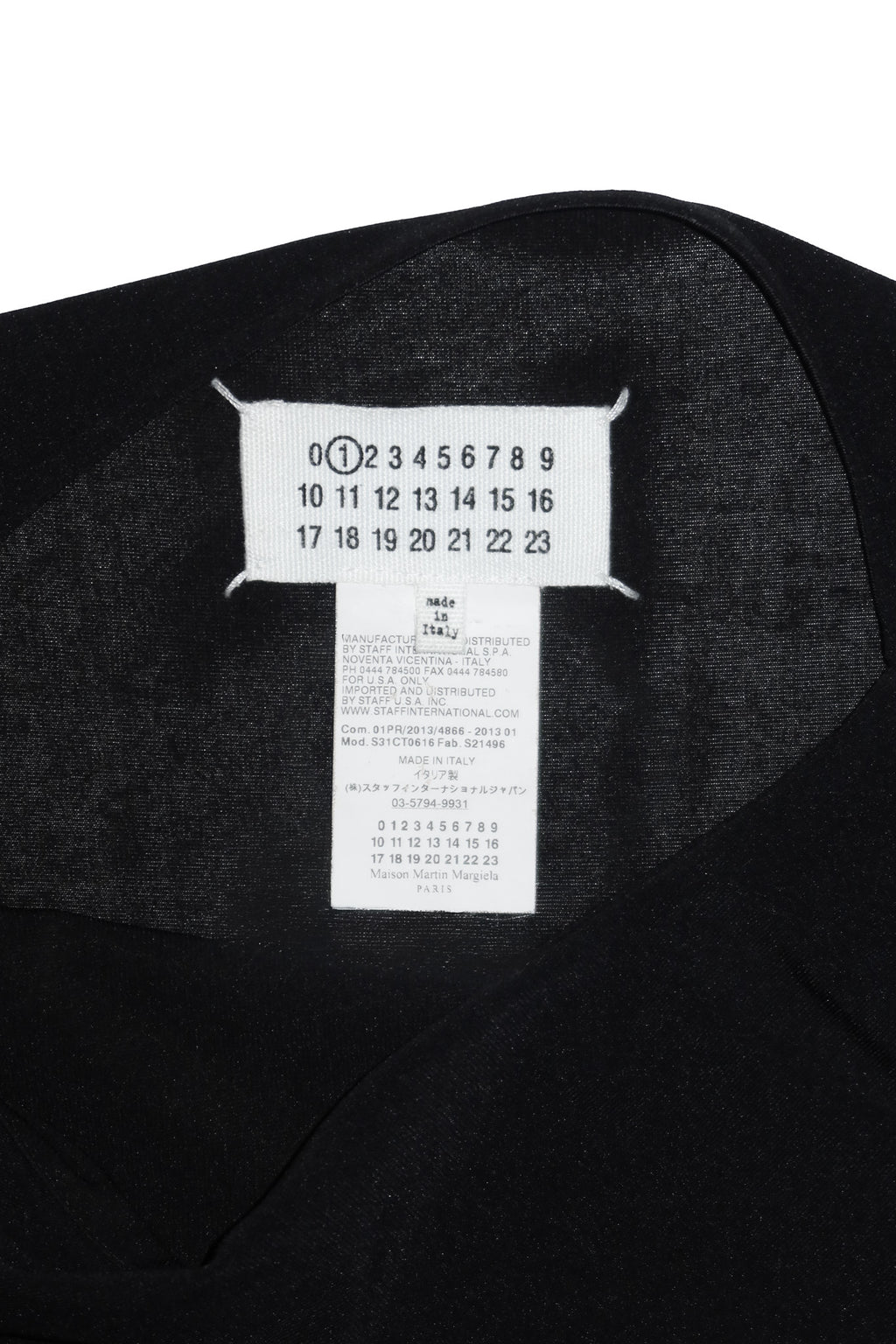 2010's maison martin margiela line 1 draped cut-out sleeve dress black.