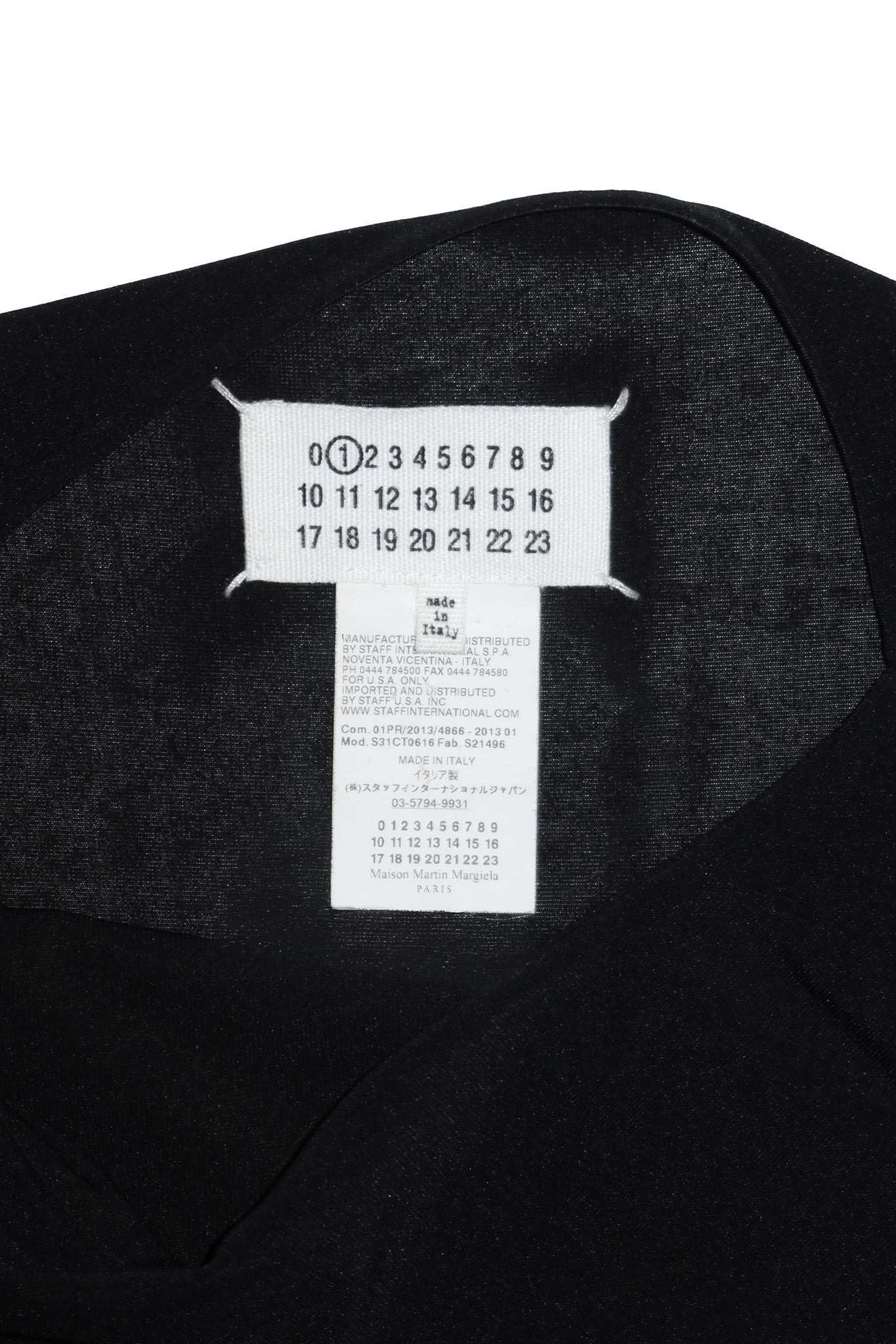 2010's maison martin margiela line 1 draped cut-out sleeve dress black.