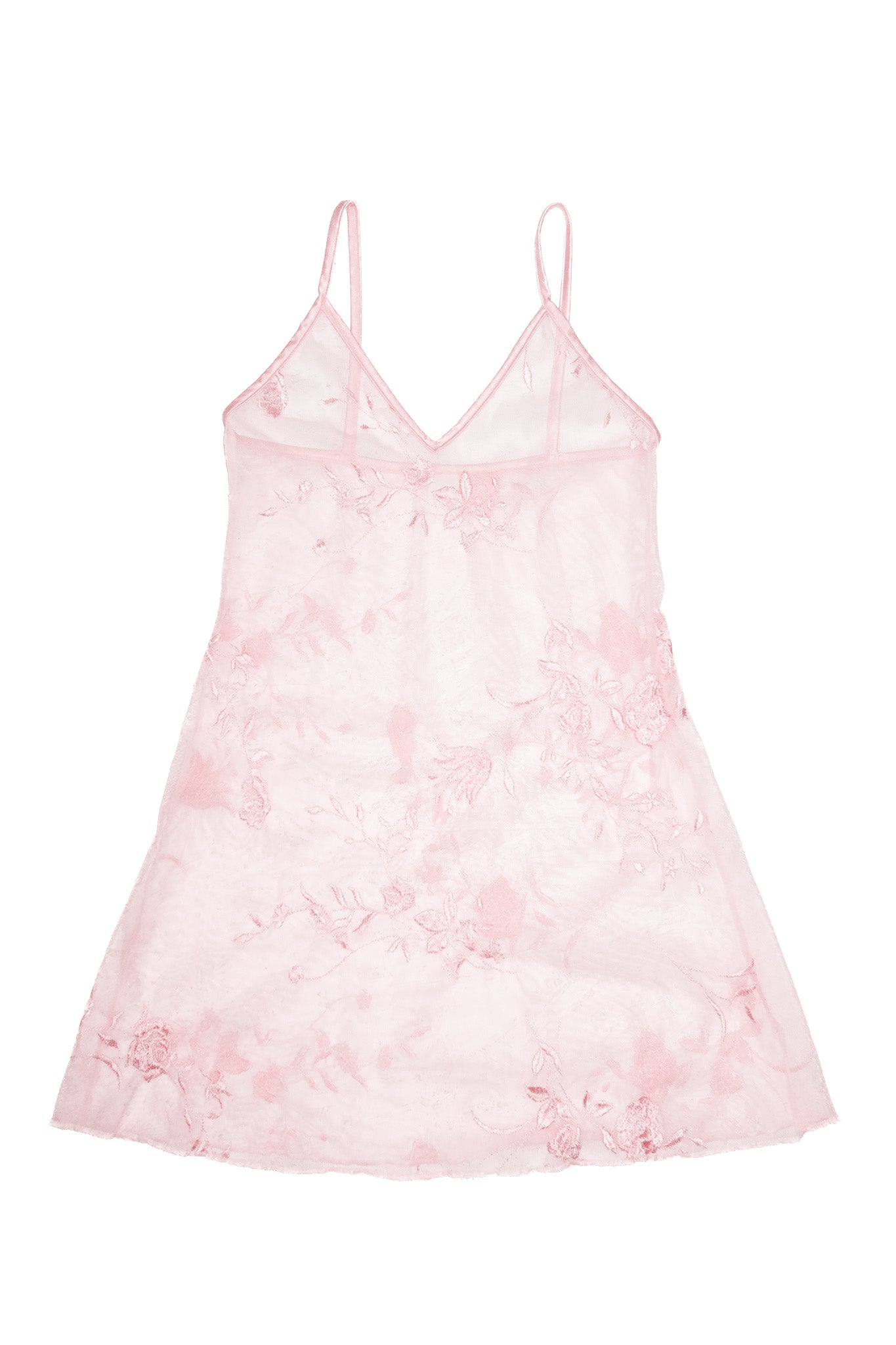 2000’s wyse bodywear sheer mesh embroidered slip pink.