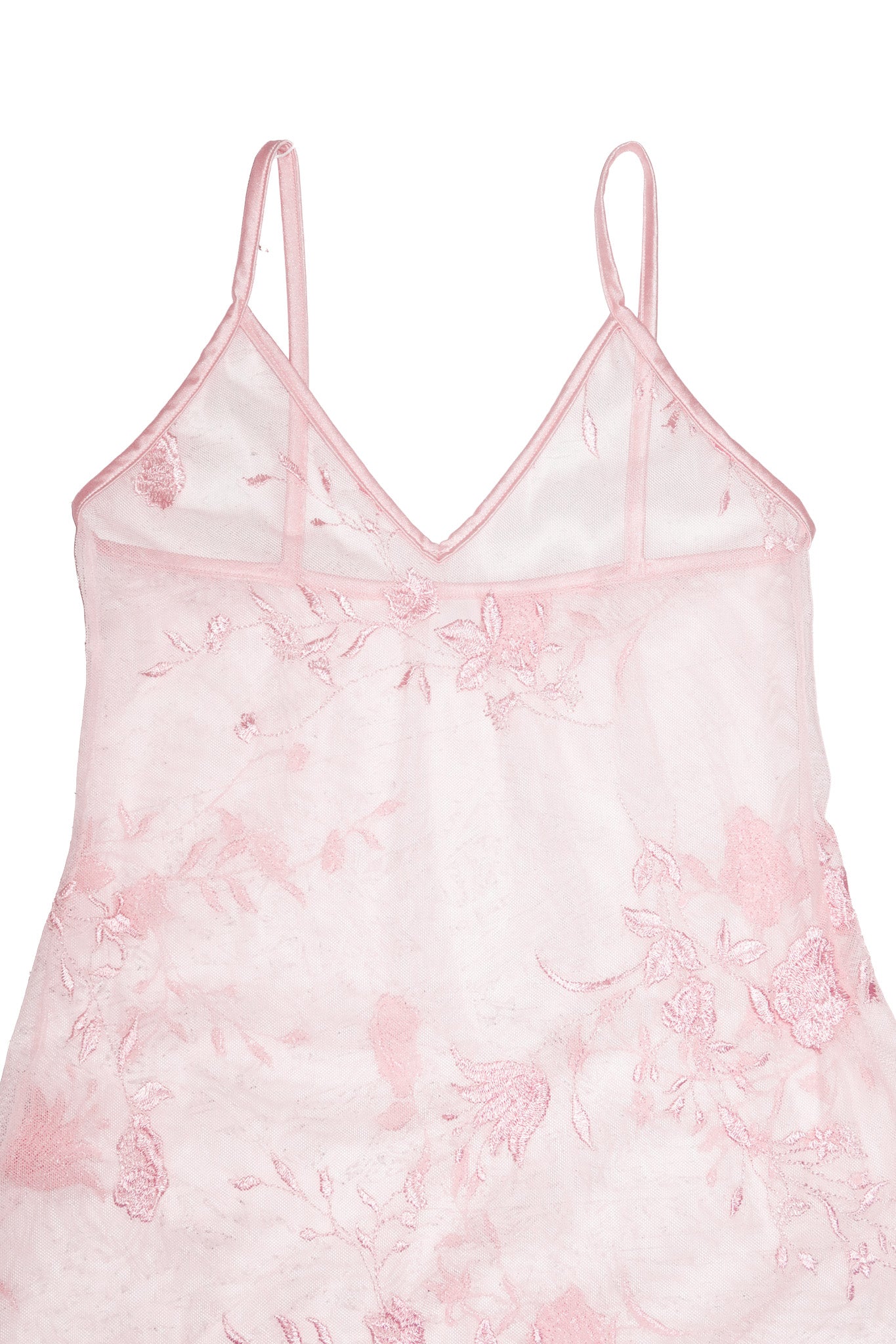 2000’s wyse bodywear sheer mesh embroidered slip pink.