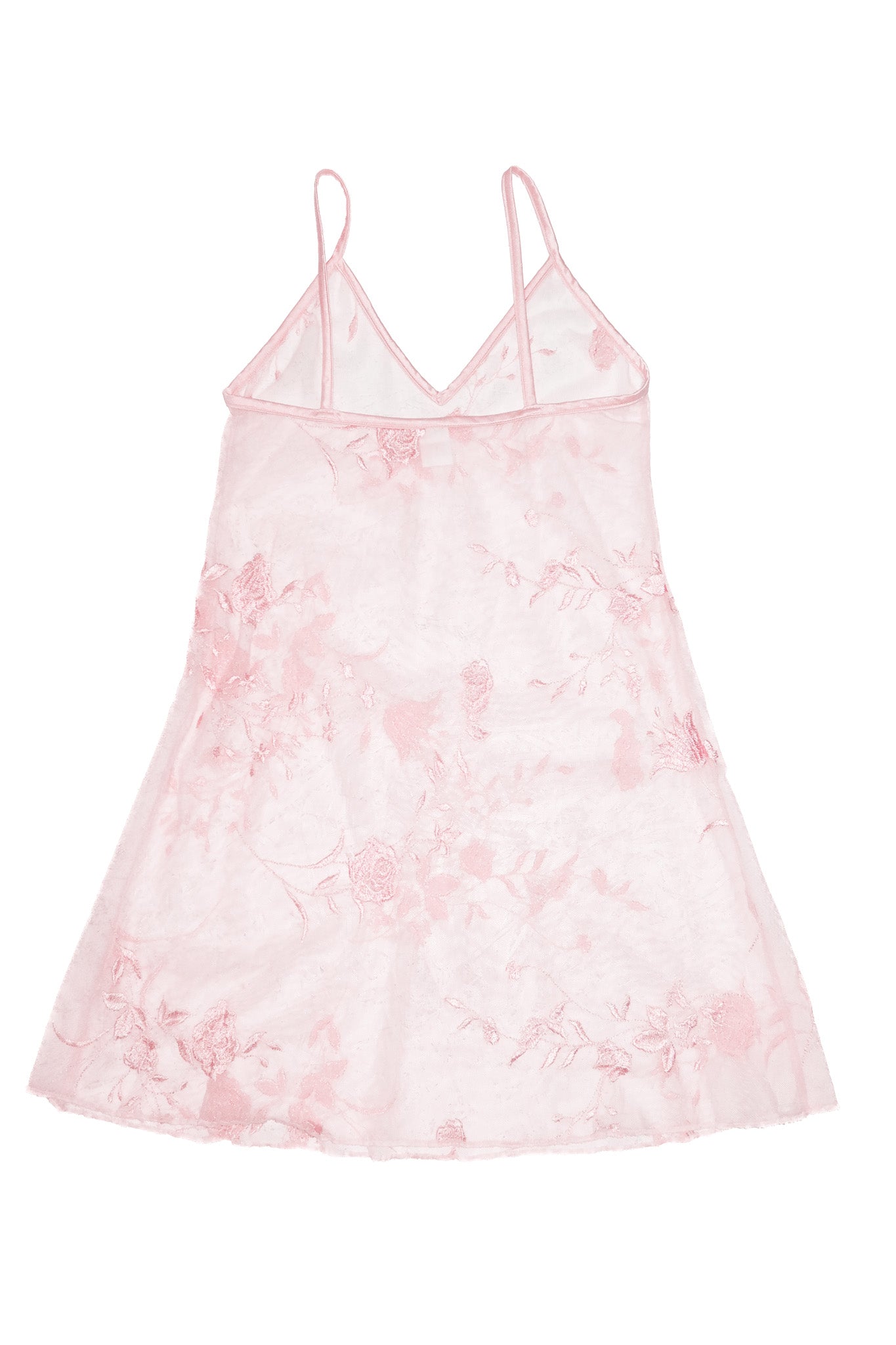 2000’s wyse bodywear sheer mesh embroidered slip pink.