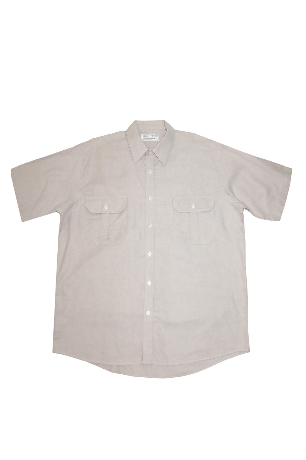 1980's gloster safari button-up shirt stone.