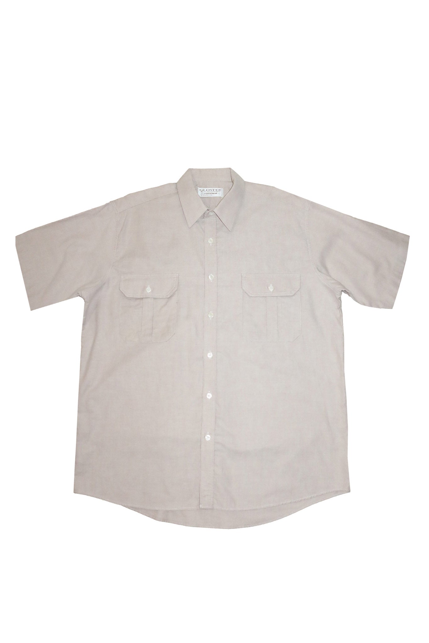 1980's gloster safari button-up shirt stone.