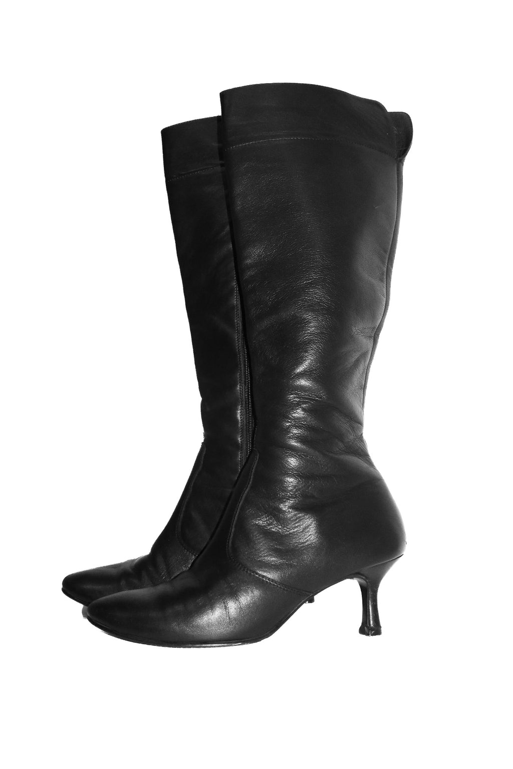 1990’s filippo raphael knee high leather boots black.