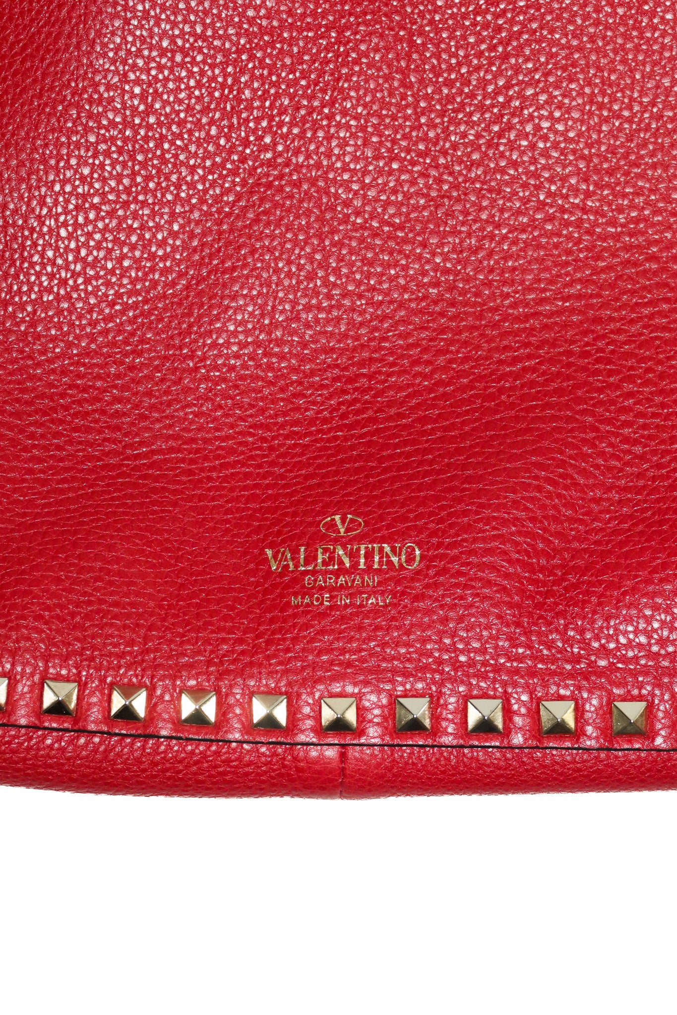 valentino garavani rockstud reversible tote bag black/red.