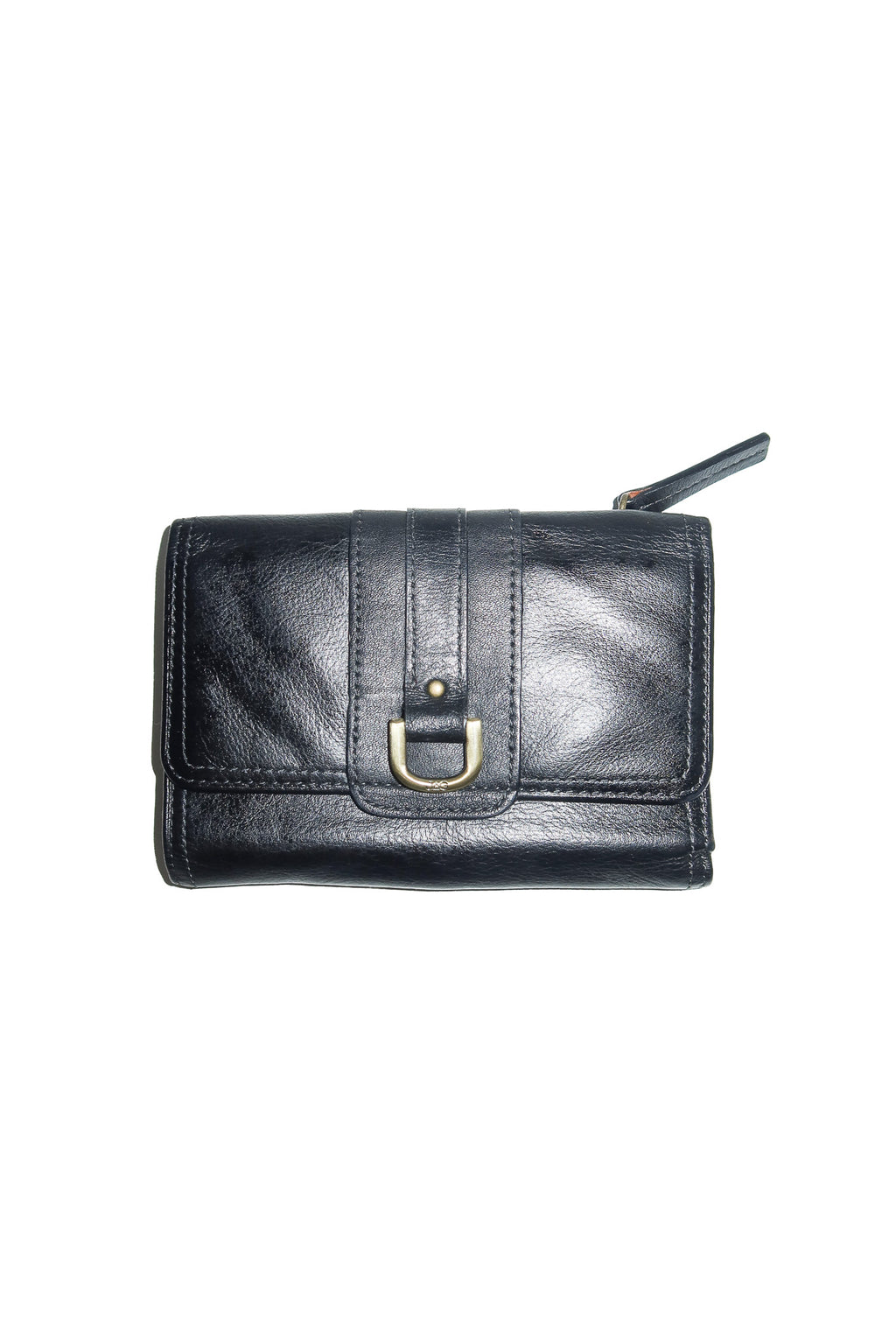 2000’s jag leather tri-fold wallet black.