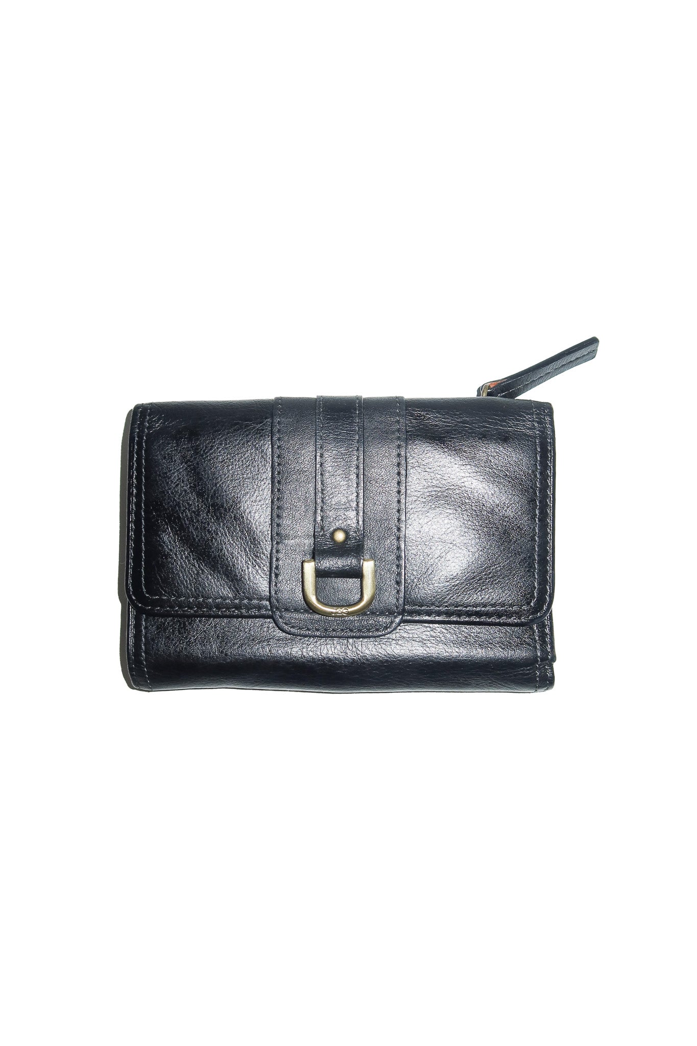 2000’s jag leather tri-fold wallet black.