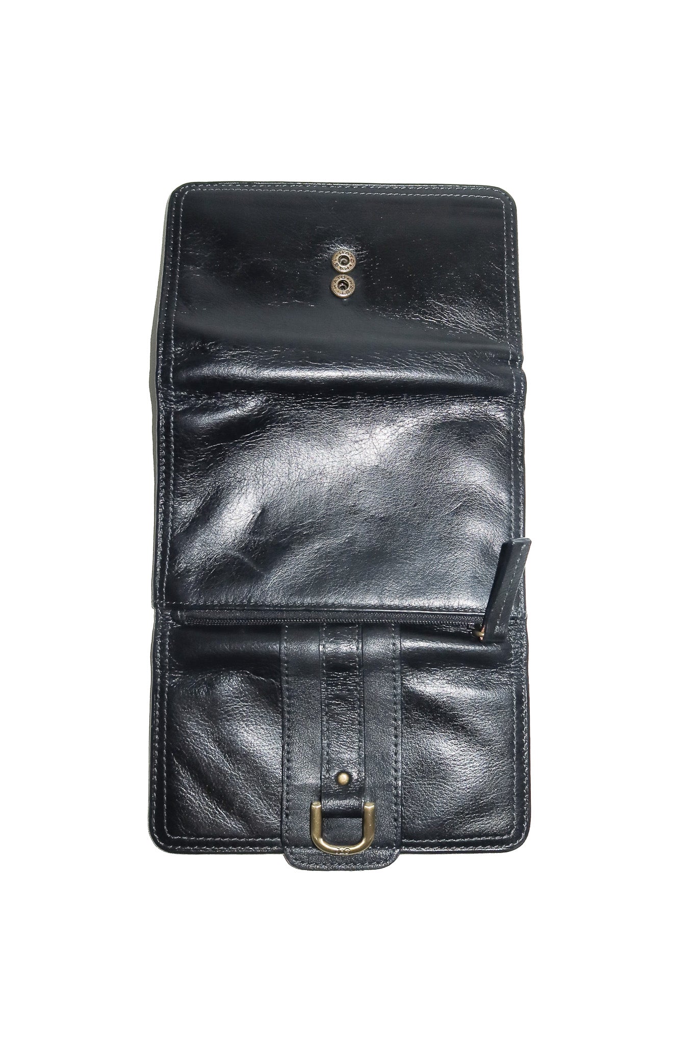 2000’s jag leather tri-fold wallet black.