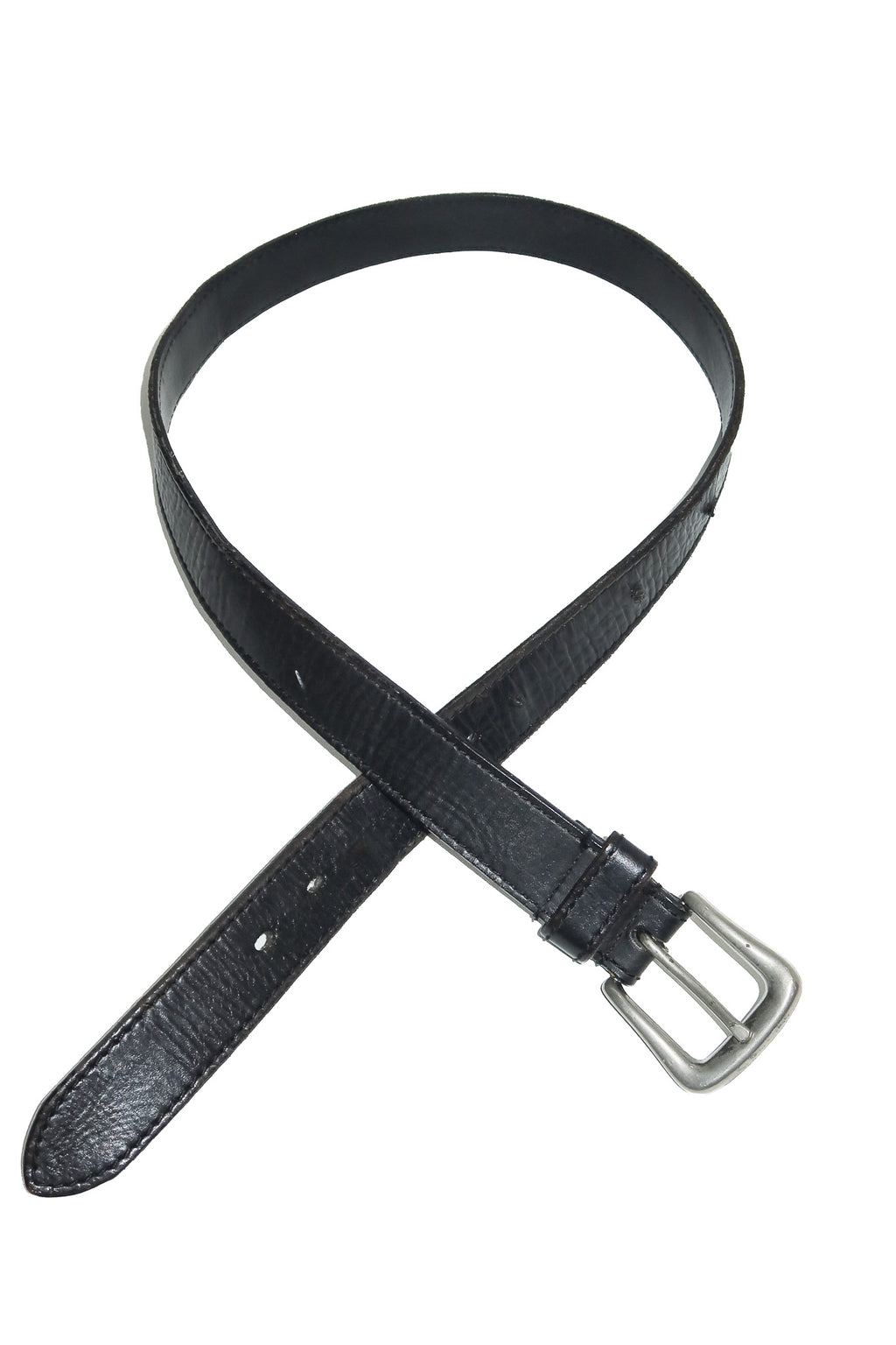 2000’s cow leather belt black/ silver.