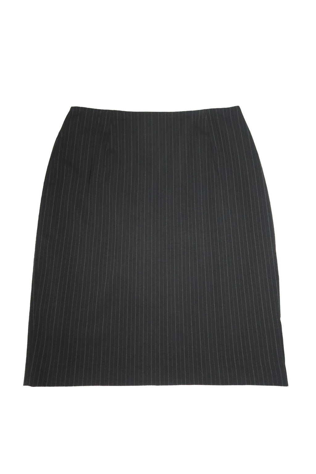 1990's pierucci wool pinstripe midi skirt charcoal grey.