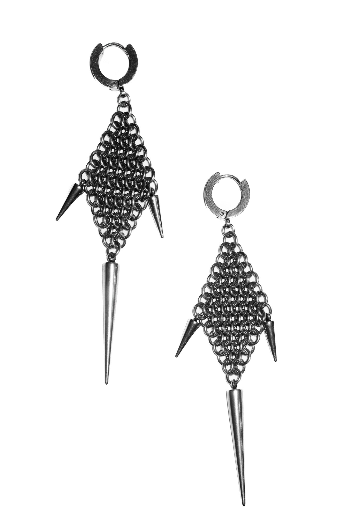 stickychains chainmail earrings.