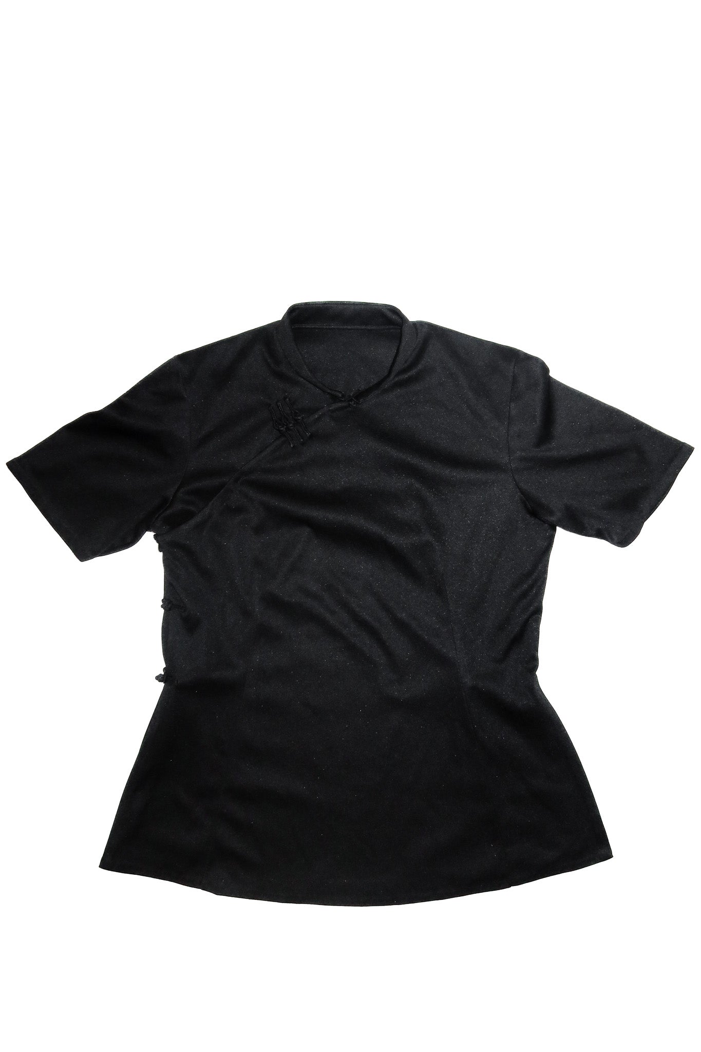 90's mandarin collar top black.