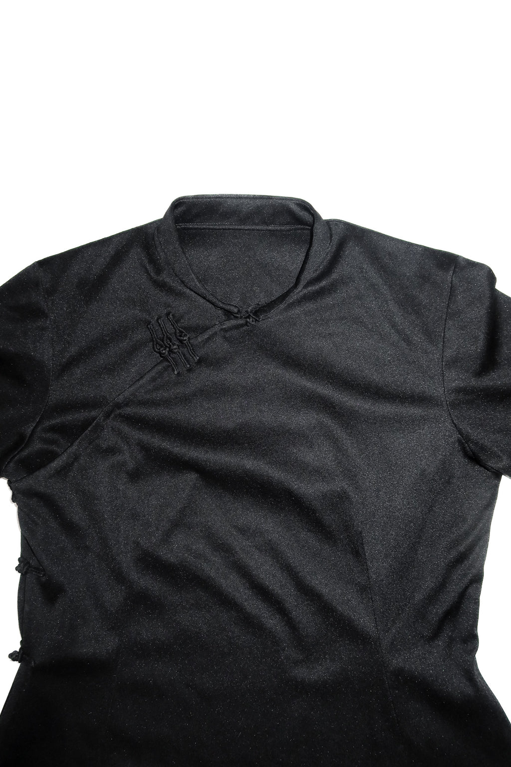 90's mandarin collar top black.