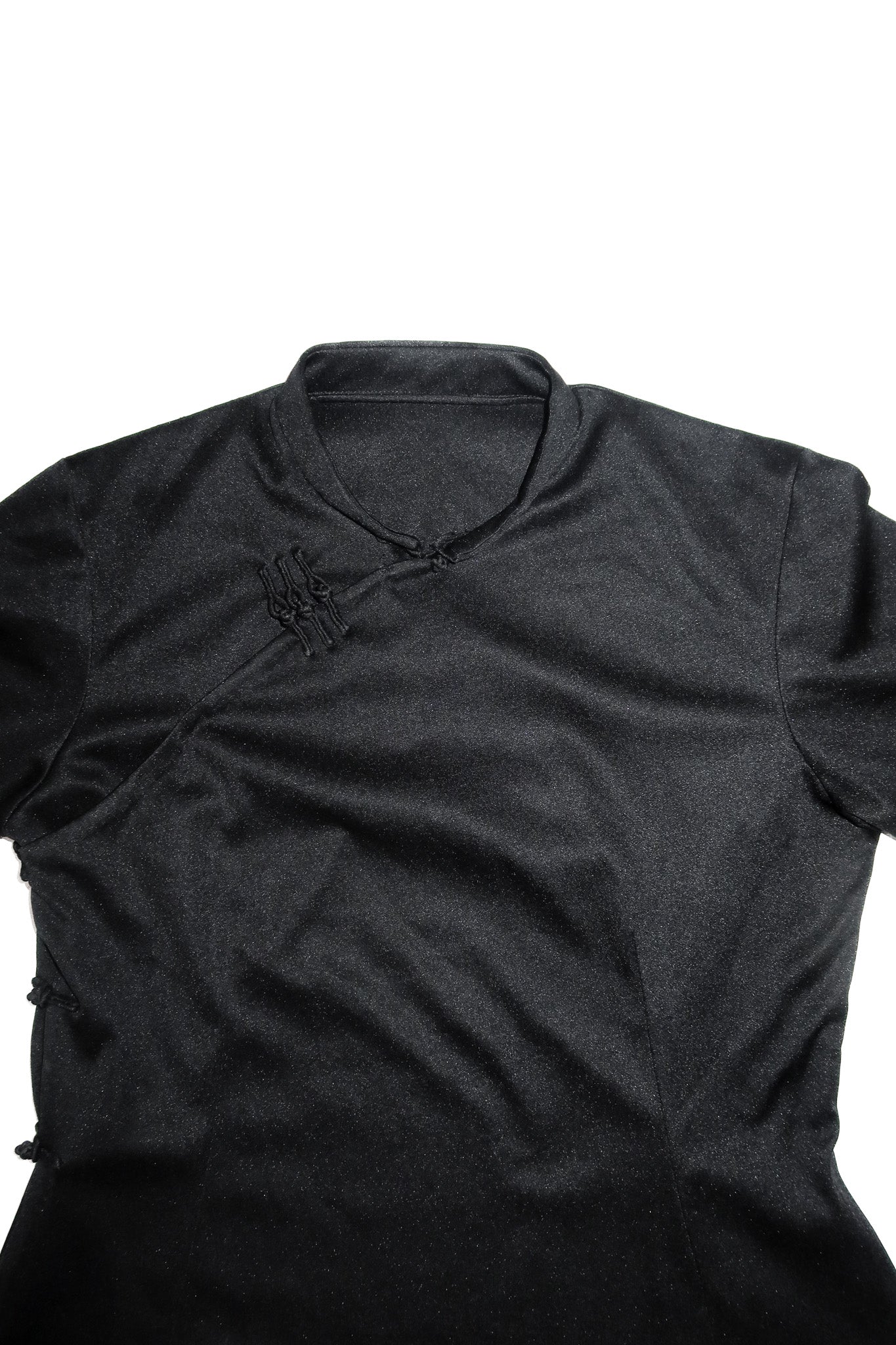 90's mandarin collar top black.