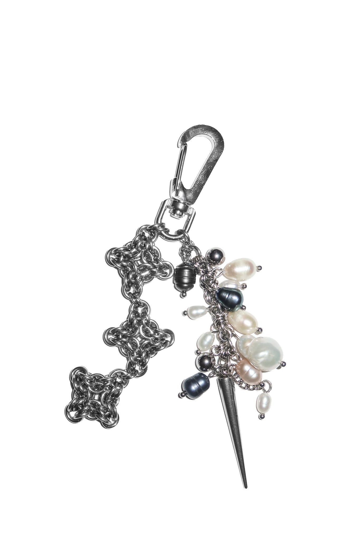 stickychains ocean blade keychain silver.