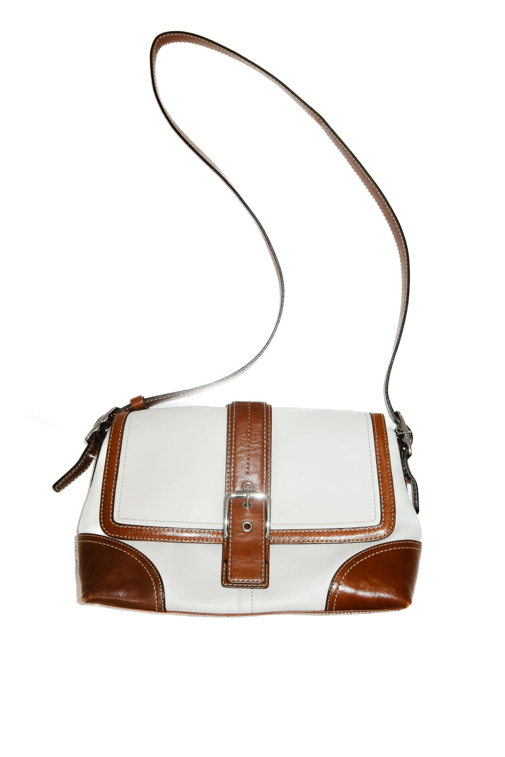 coach hampton crossbody bag tan/cream.
