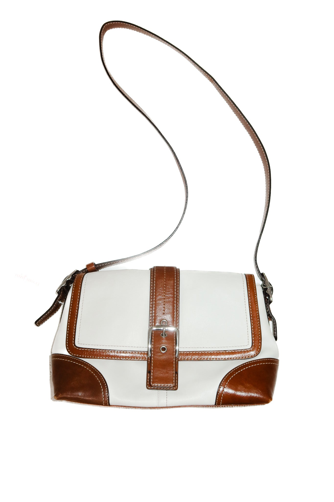 coach hampton crossbody bag tan/cream.