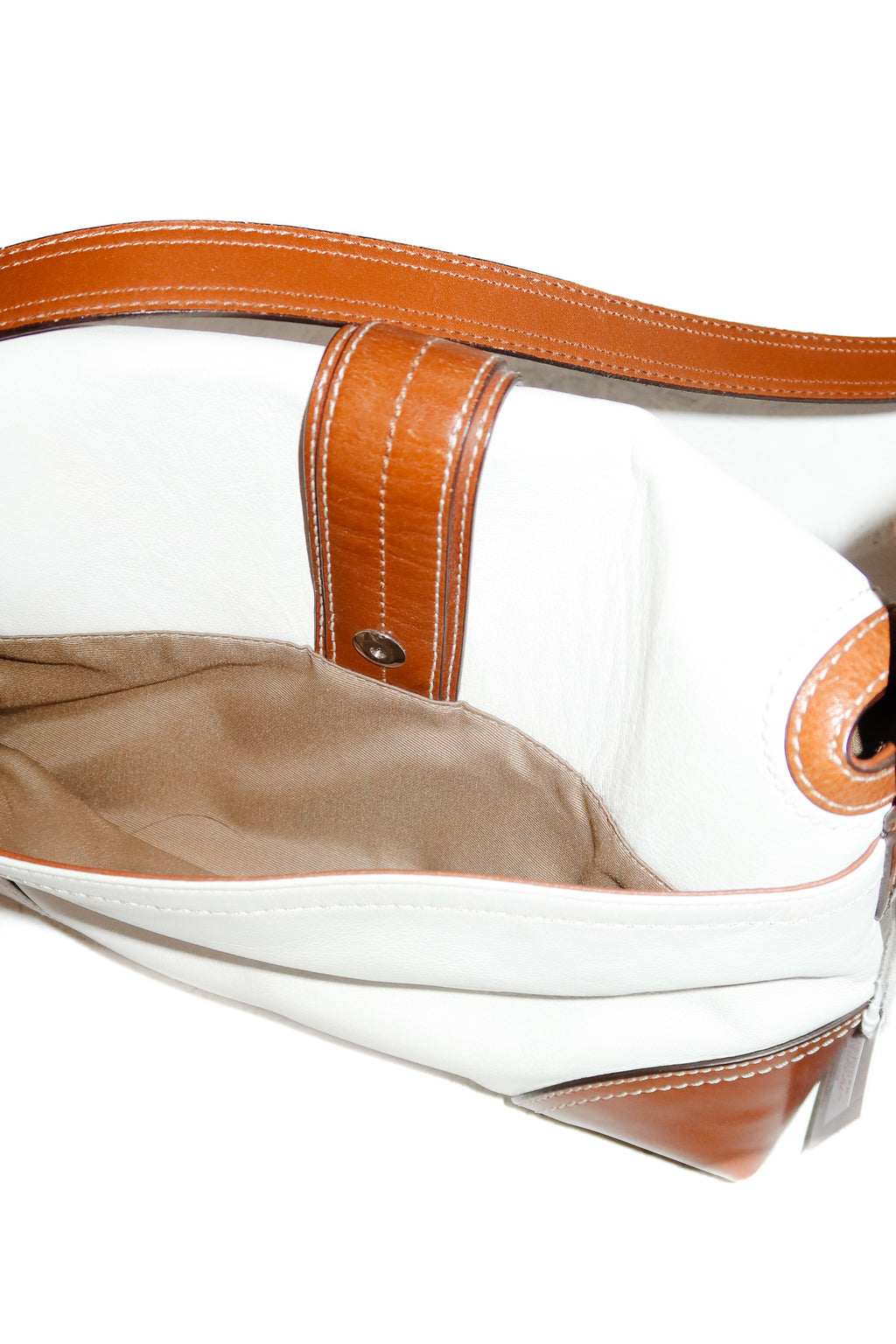 coach hampton crossbody bag tan/cream.