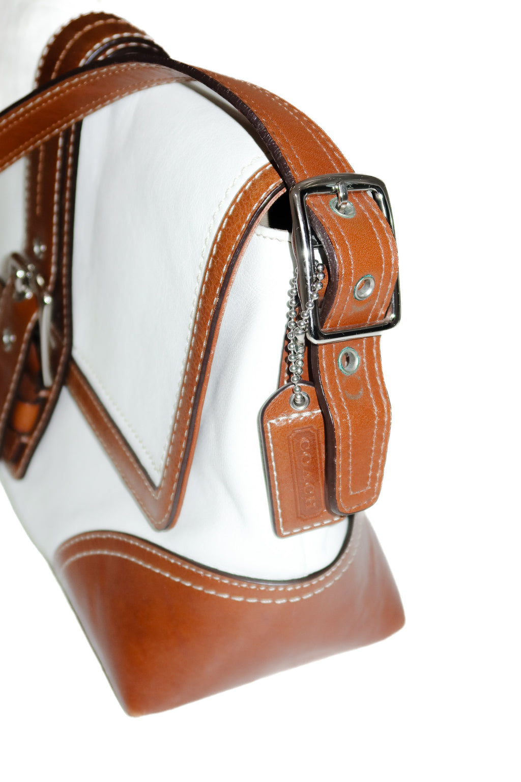 coach hampton crossbody bag tan/cream.