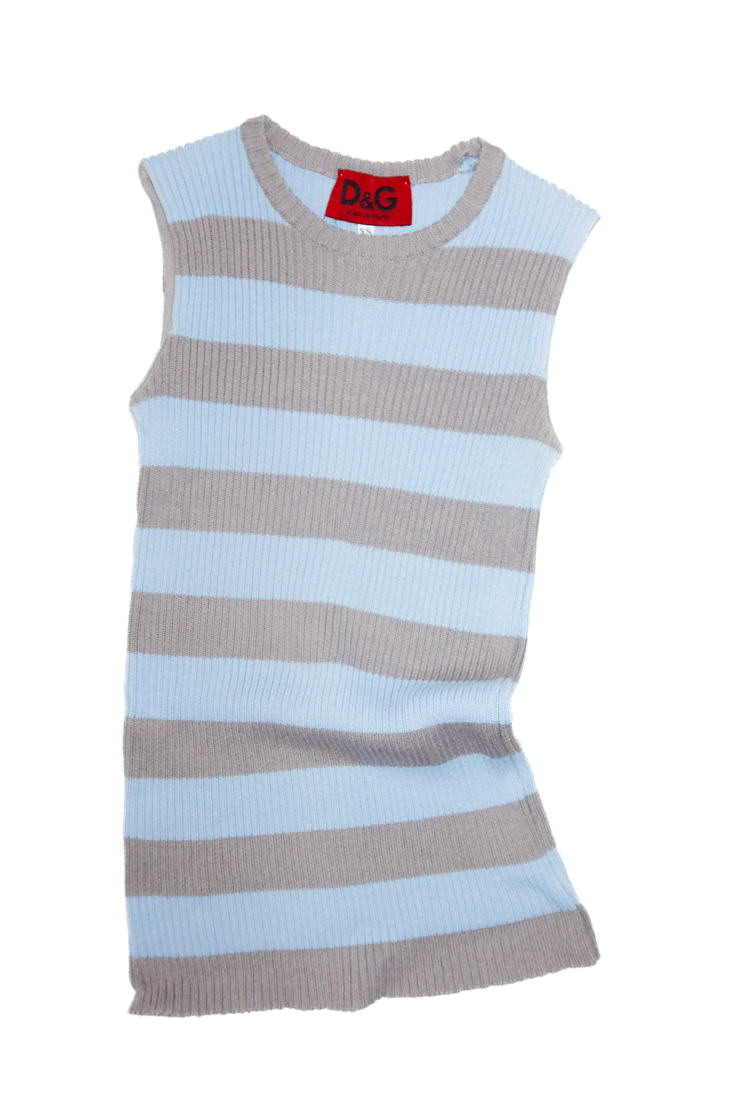 dolce & gabbana stripe knit tank blue/grey.