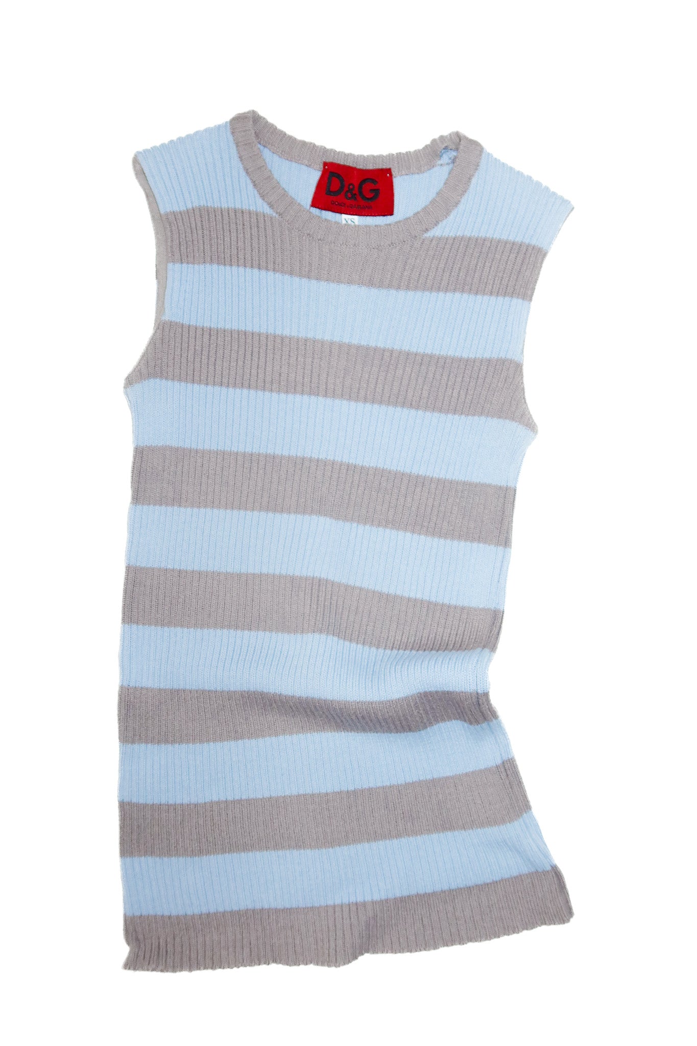 dolce & gabbana stripe knit tank blue/grey.