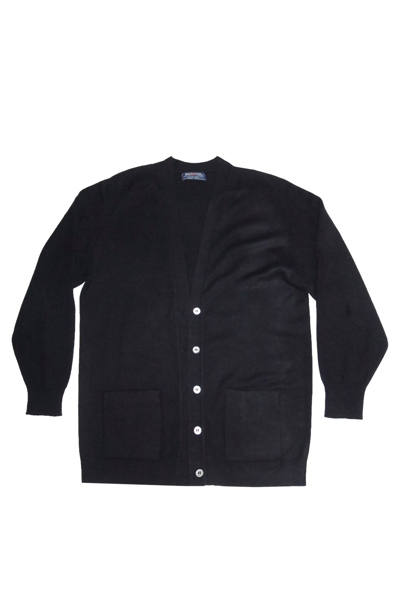 1980's burberrys cashmere cardigan black.