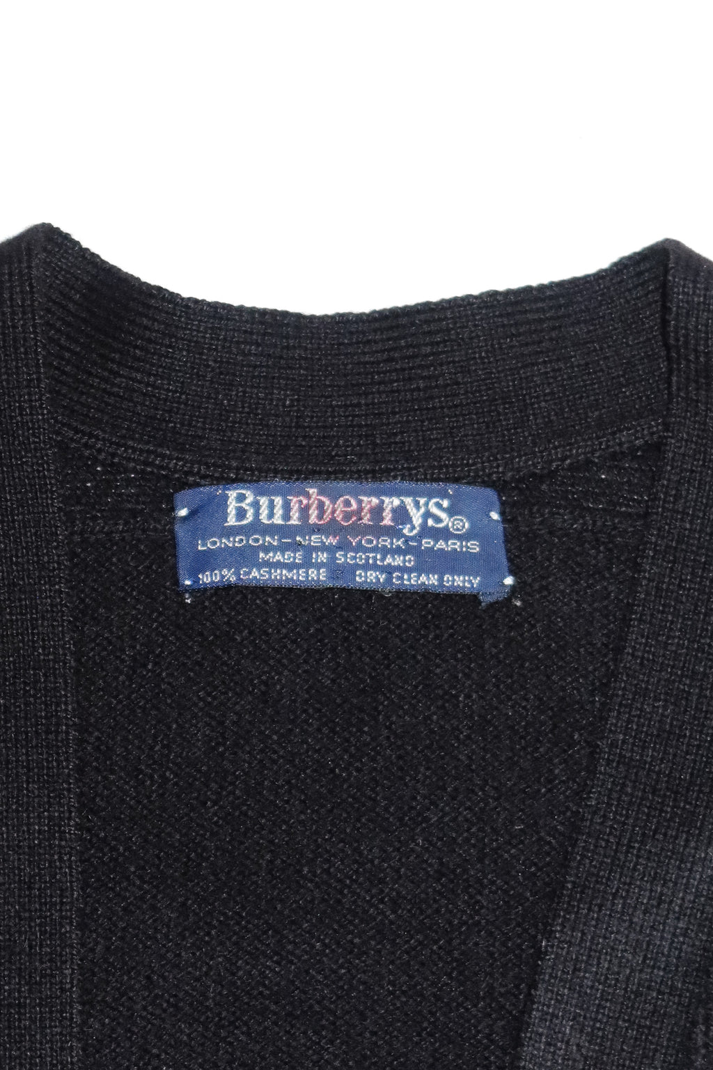 1980's burberrys cashmere cardigan black.