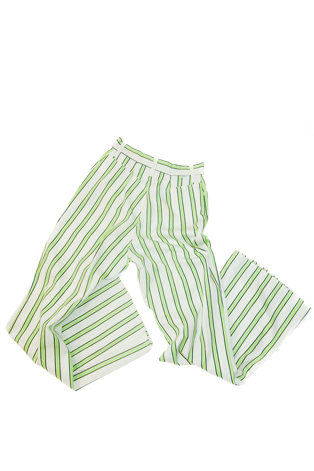 levi’s for me denim bell bottoms white/green stripe.