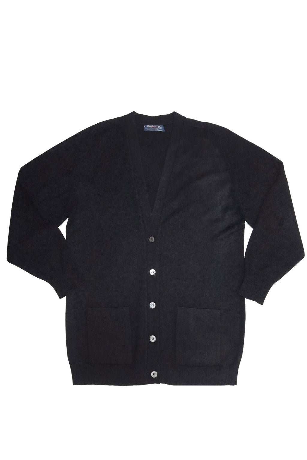 1980's burberrys cashmere cardigan black.
