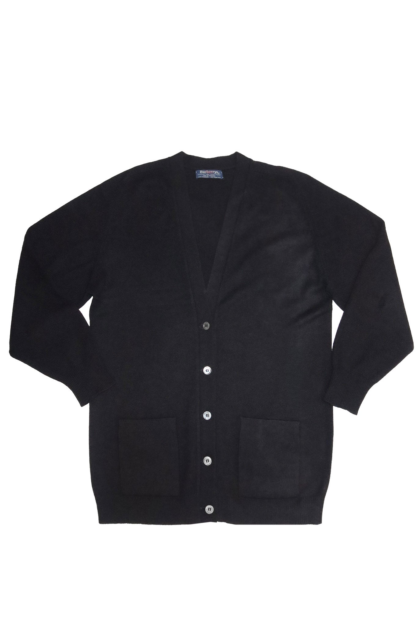 1980's burberrys cashmere cardigan black.