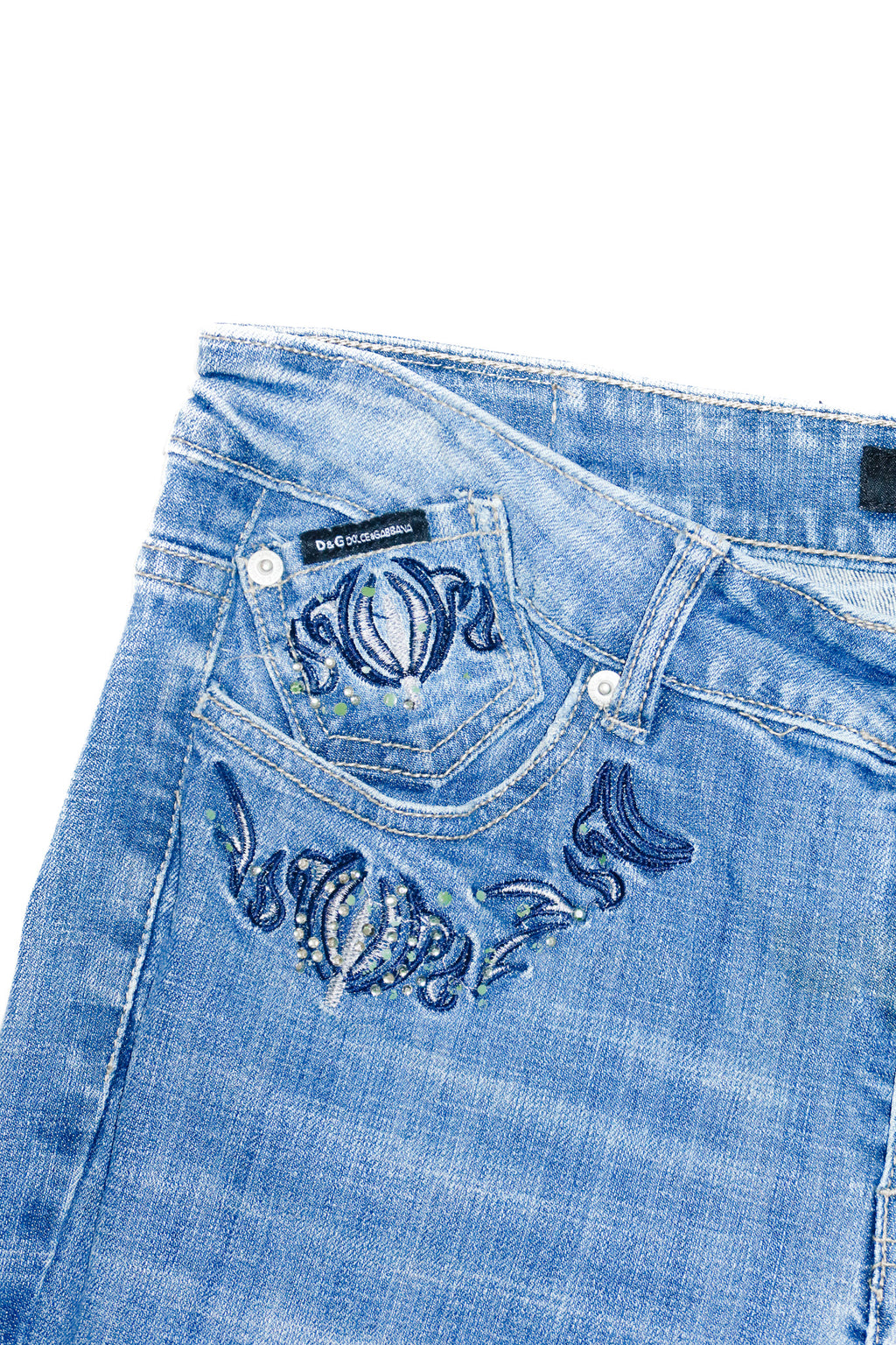 dolce & gabbana low-rise jeans blue denim.