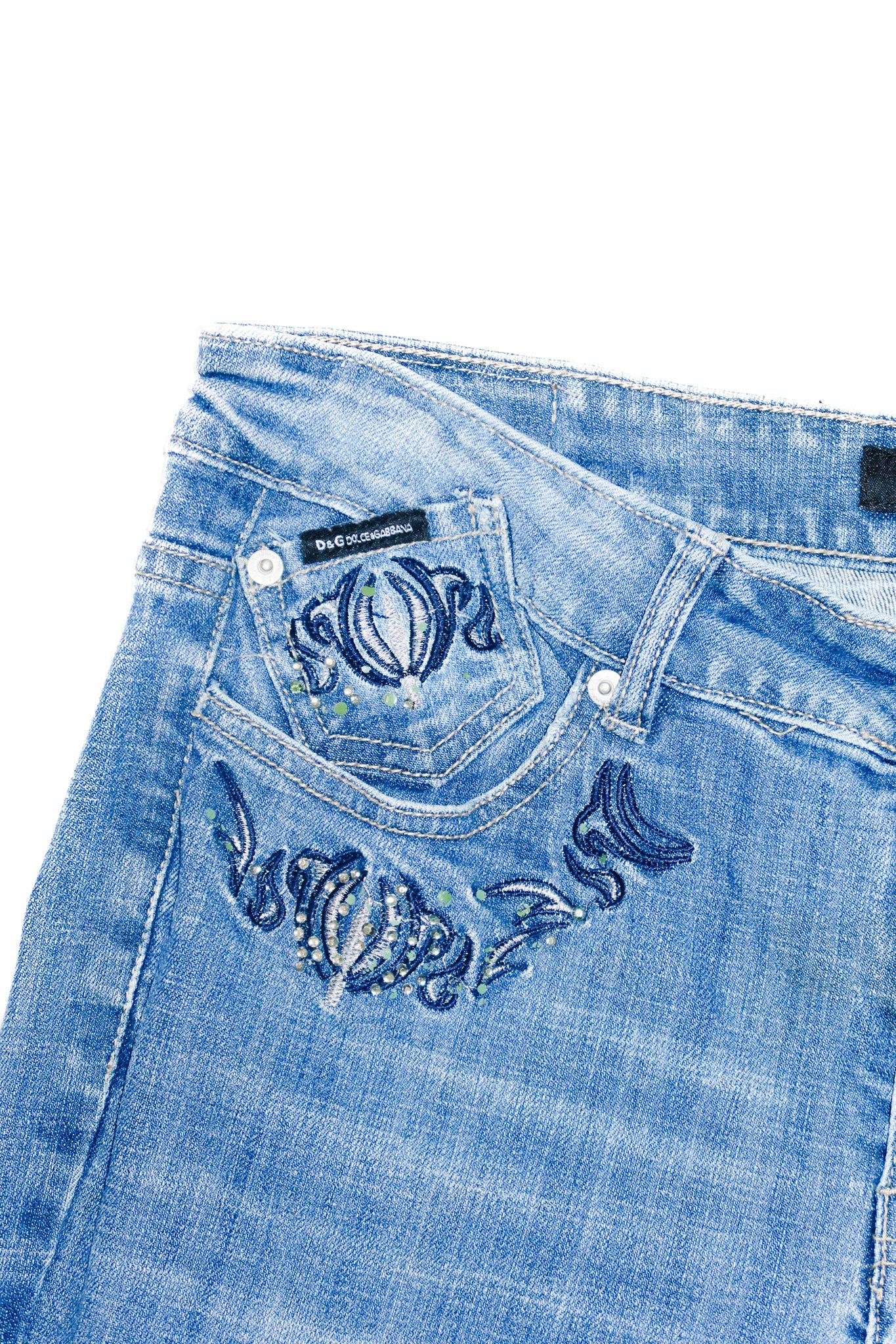 dolce & gabbana low-rise jeans blue denim.