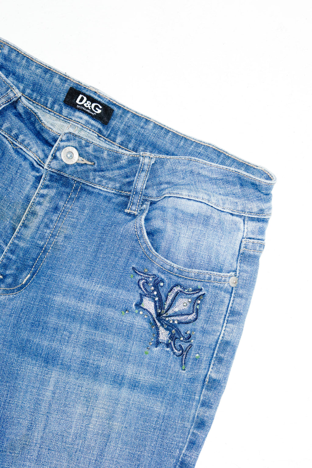 dolce & gabbana low-rise jeans blue denim.