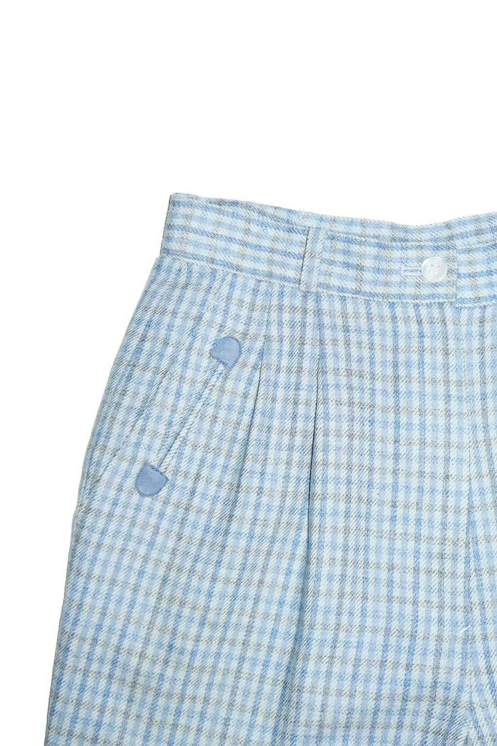 1980's christian dior sports check trousers blue.