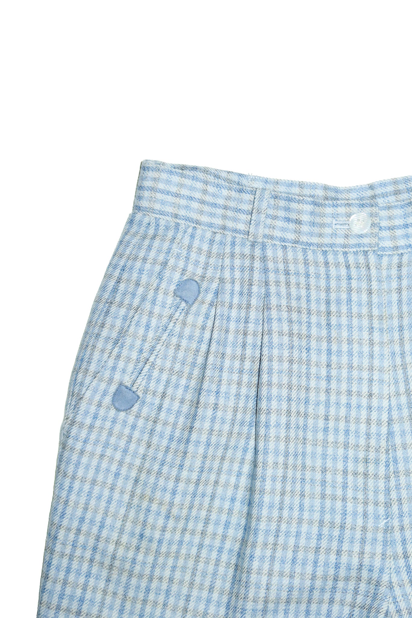 1980's christian dior sports check trousers blue.
