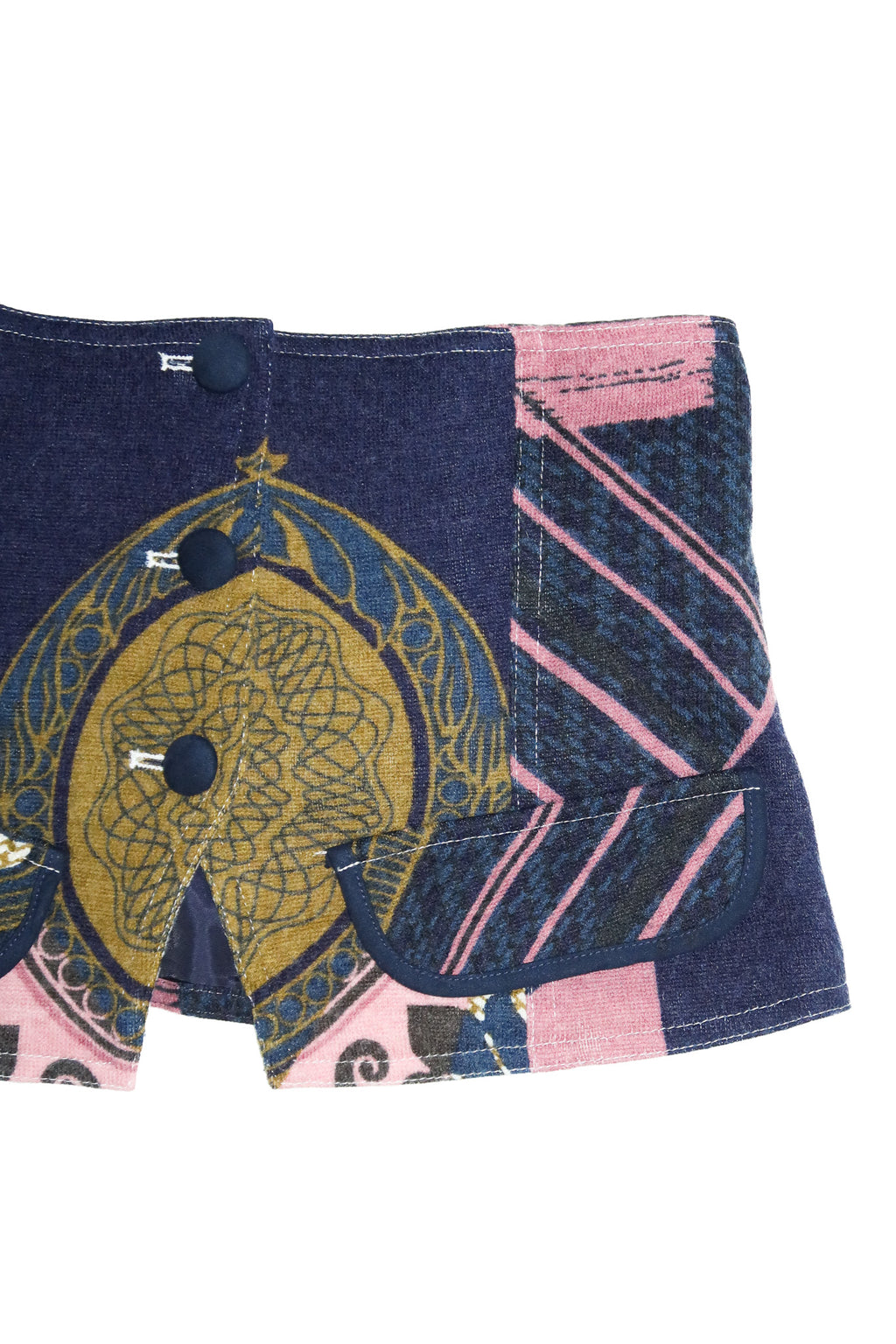 pam & arch london underbust corset belt navy/pink.
