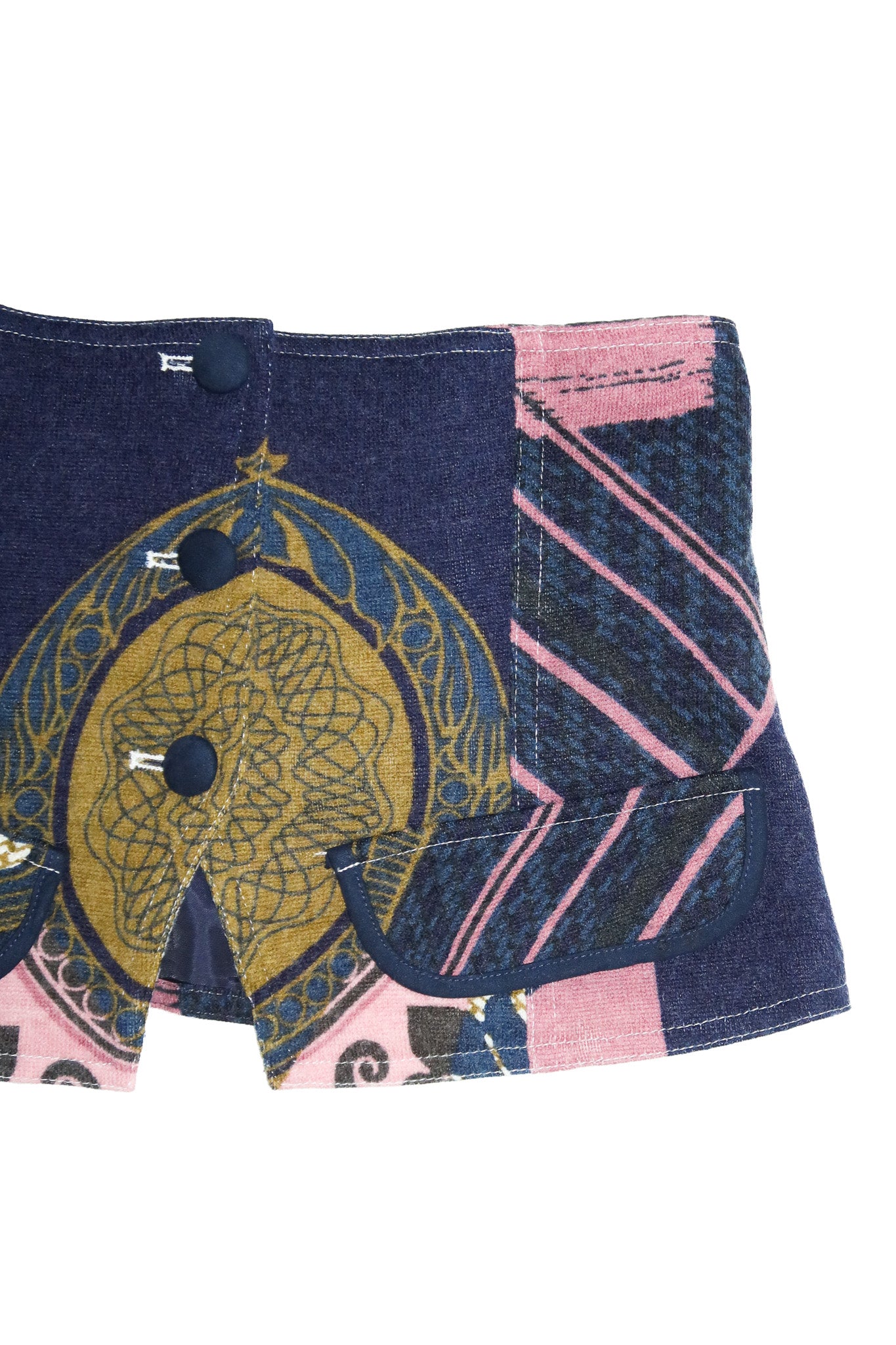 pam & arch london underbust corset belt navy/pink.