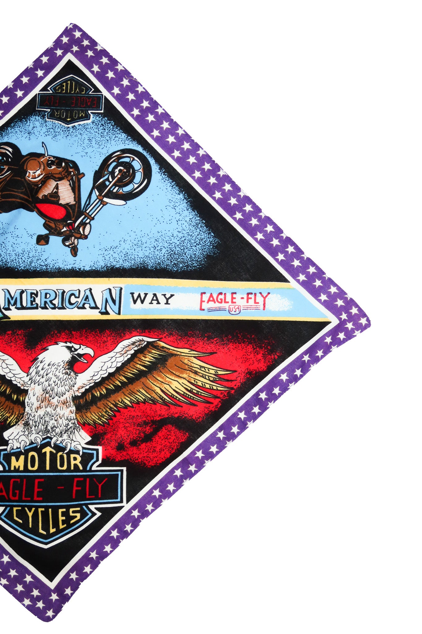 1990’s eagle-fly motor cycles bandana black/multi.