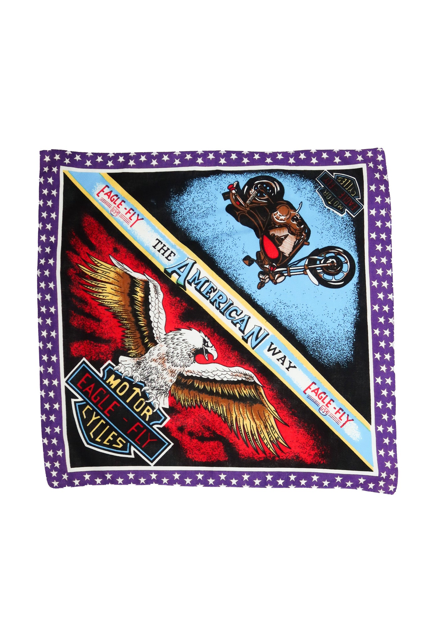 1990’s eagle-fly motor cycles bandana black/multi.