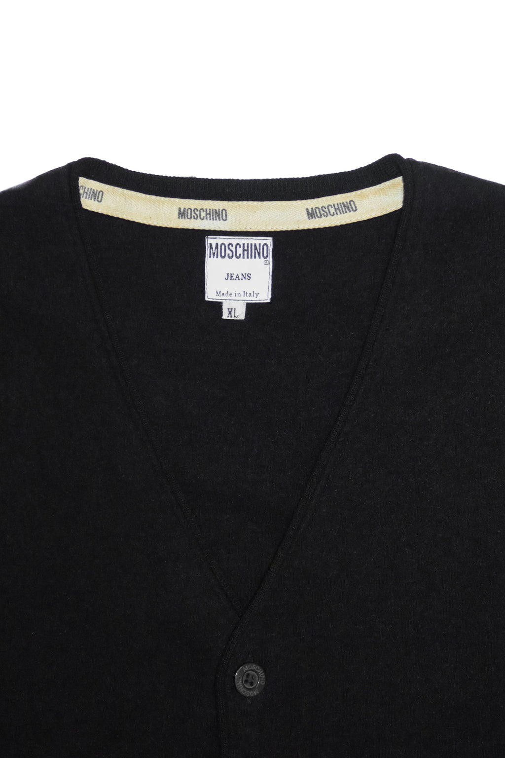 1990’s moschino jeans wool knit vest black.