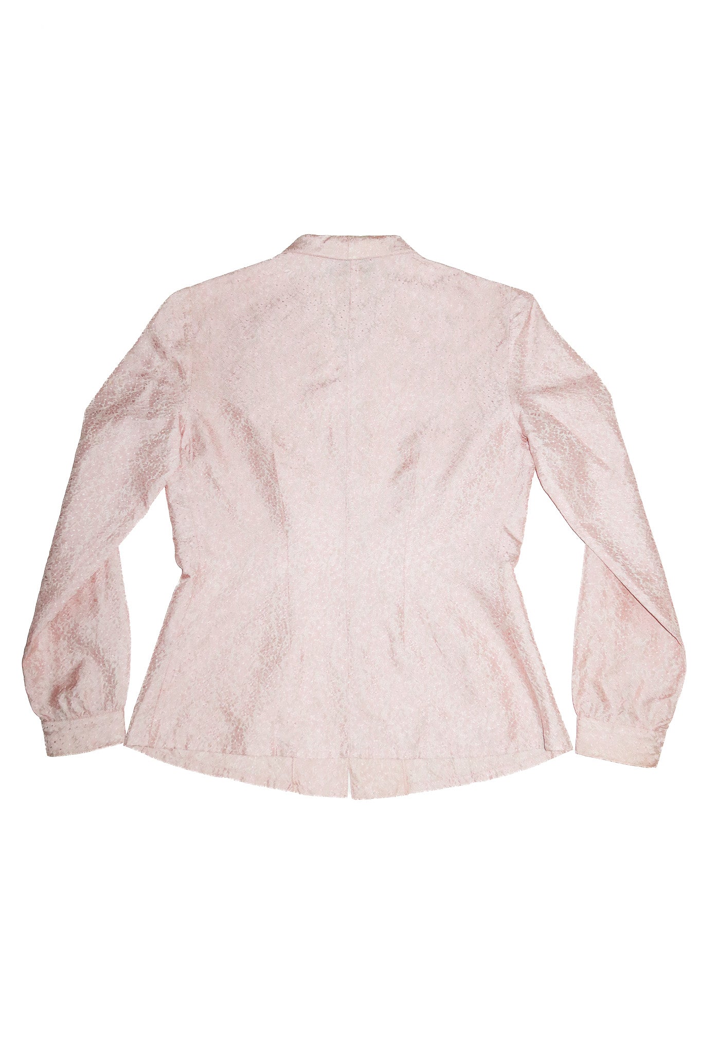 1990's anna molinari jacquard silk blend blouse pink.